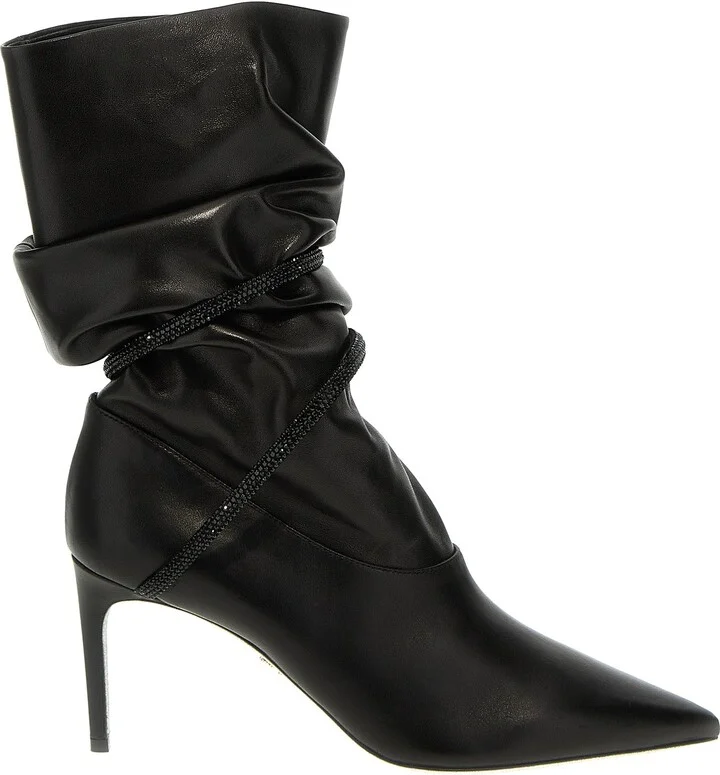Rhinestone Nappa Ankle Boots Boots And Ankle Boots