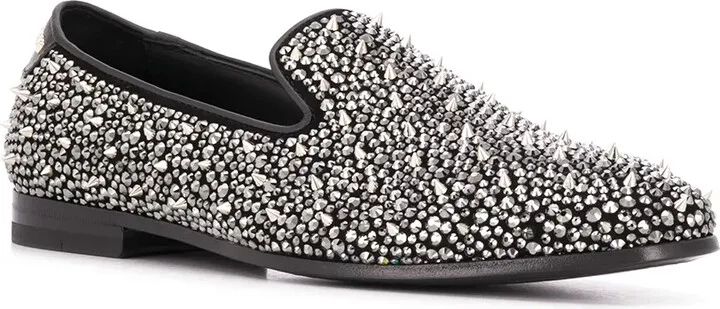 Rhinestone Studded Loafers - Image 2