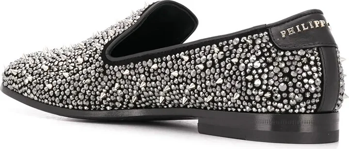 Rhinestone Studded Loafers - Image 3