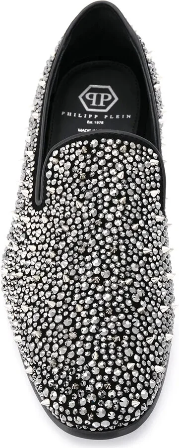 Rhinestone Studded Loafers - Image 4