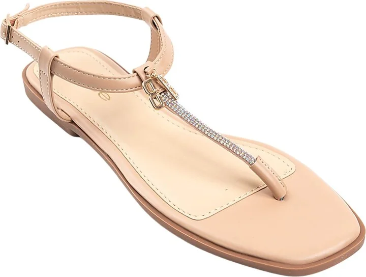 Rhinestone T-Strap Sandal
