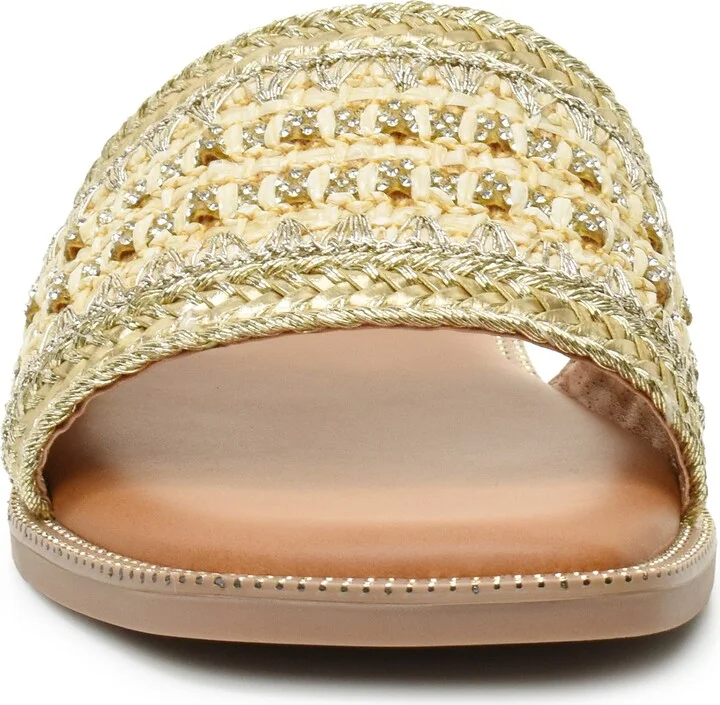Rhinestone Woven Slide Sandal - Image 3