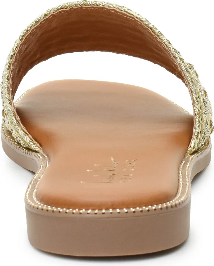 Rhinestone Woven Slide Sandal - Image 4