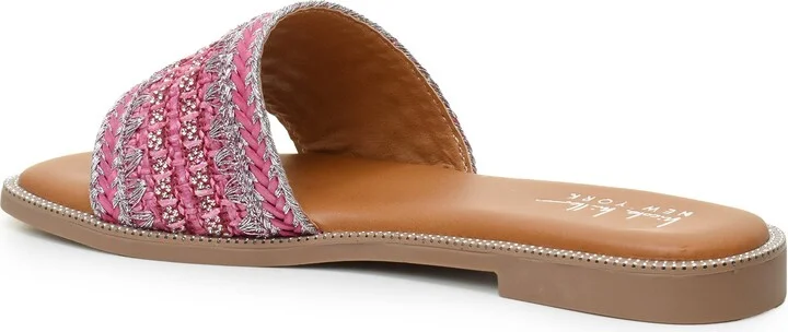 Rhinestone Woven Slide Sandal - Image 7