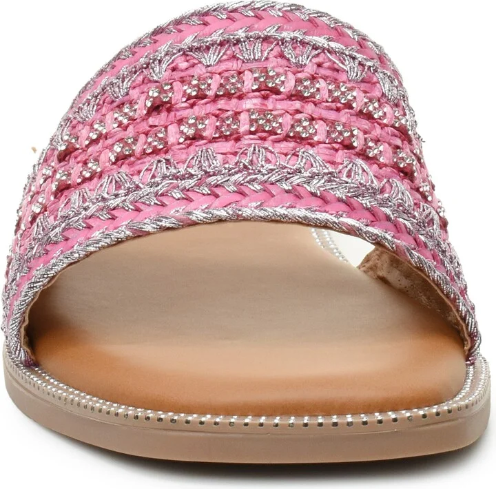 Rhinestone Woven Slide Sandal - Image 8