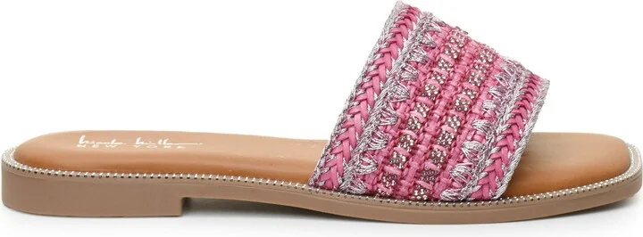 Rhinestone Woven Slide Sandal - Image 10