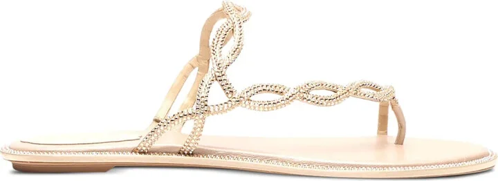 Rhinestoned Thong Sandals