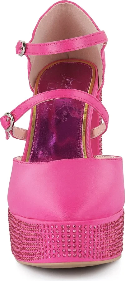 Rhinstone Embellished Platform Mary Jane Pump - Image 3