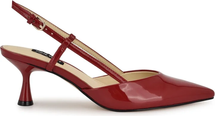 Rhonda Slingback Pointed Toe Kitten Heel Pump - Image 8