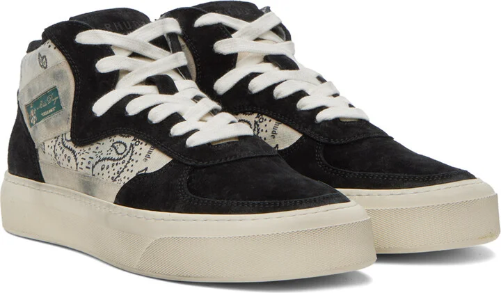 Rhude Black & White Cabriolets Sneakers - Image 4
