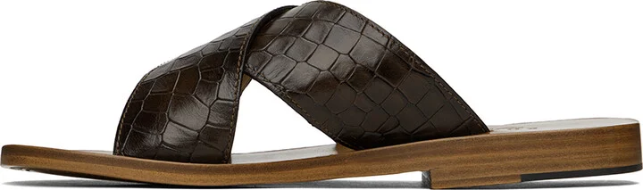 Rhude Brown Barths Sandals - Image 3