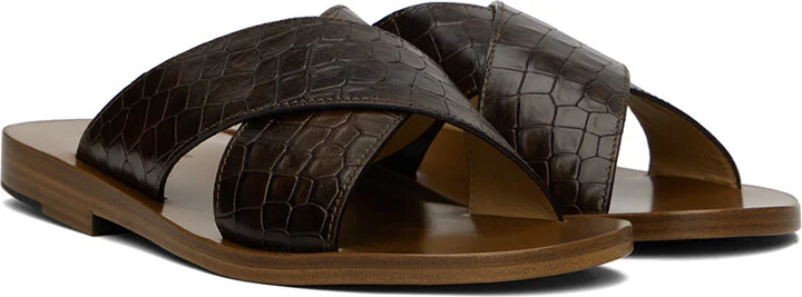 Rhude Brown Barths Sandals - Image 4