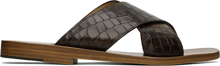 Rhude Brown Barths Sandals