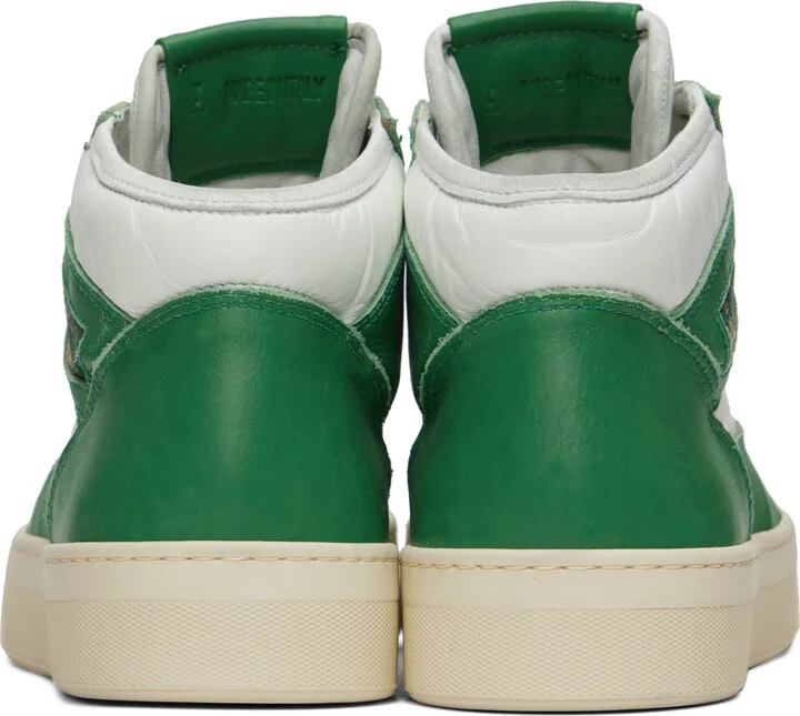 Rhude Green & White Cabriolets Sneakers - Image 2