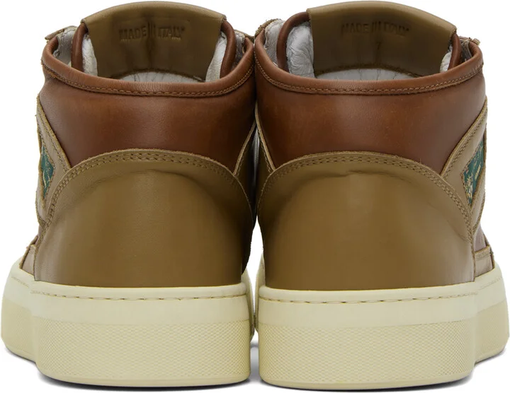Rhude Khaki & Brown Cabriolets Sneakers - Image 2