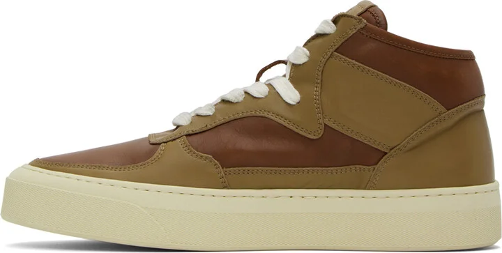 Rhude Khaki & Brown Cabriolets Sneakers - Image 3