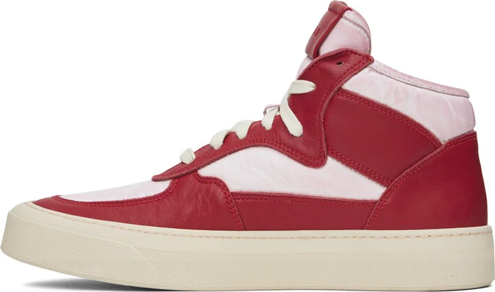 Rhude Red & White Cabriolets Sneakers - Image 3