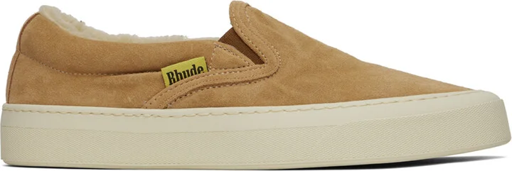 Rhude Tan Flag Sneakers