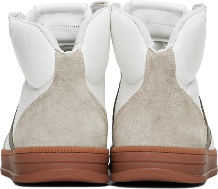 Rhude White & Gray Paneled Sneakers - Image 2