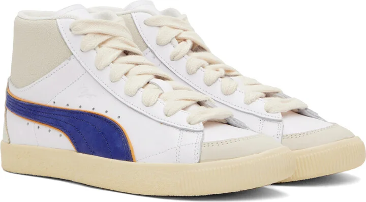 Rhude White Puma Edition Clyde Sneakers - Image 4