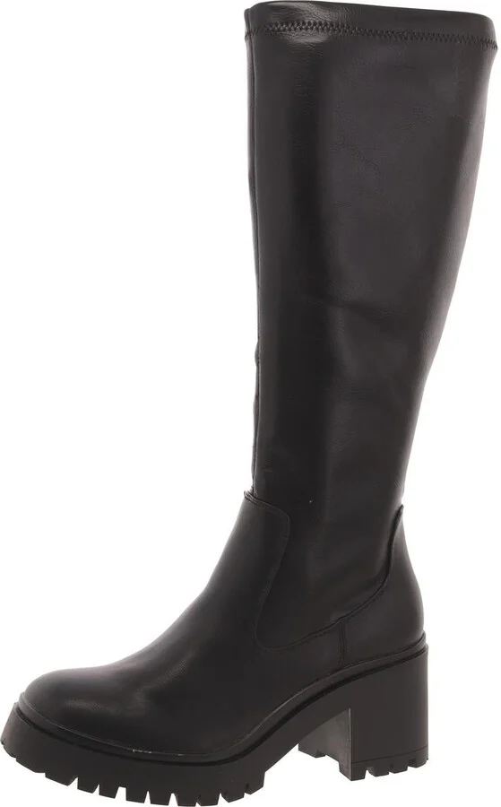 RIA Womens Leather Pull On Knee-High Boots