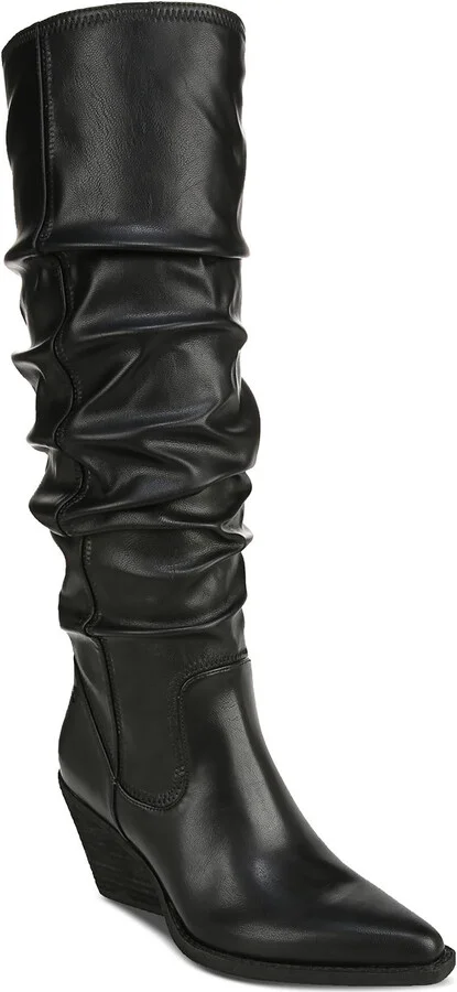 Riau Womens Faux Leather Slouchy Knee-High Boots