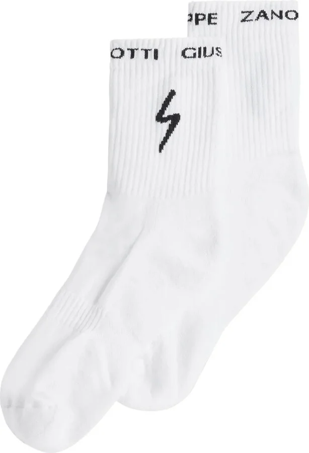 Ribbed Intarsia-Knit Socks