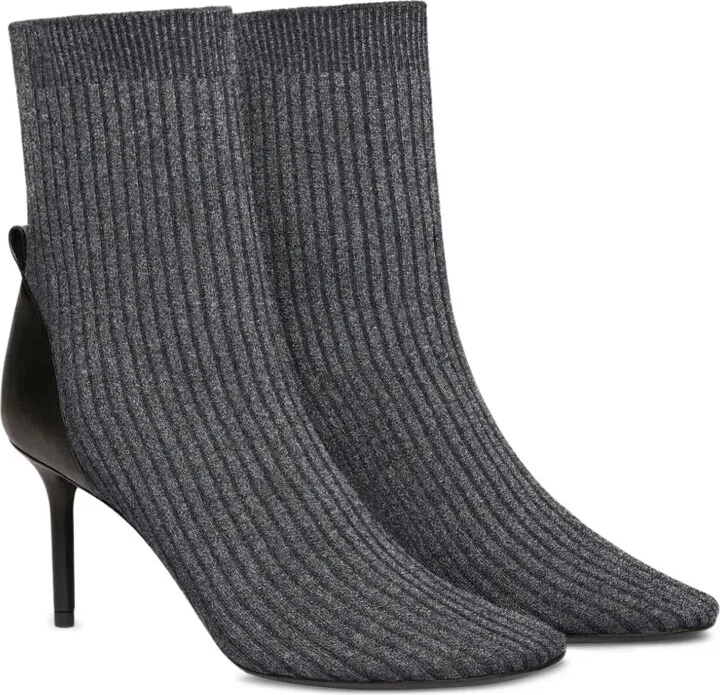 Ribbed-Knit Ankle Boots - Image 2