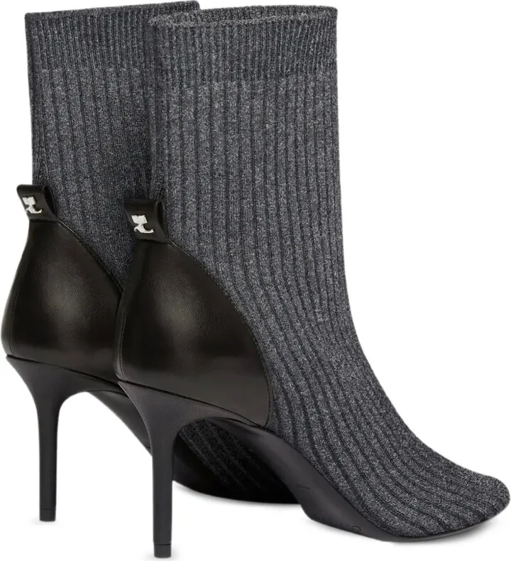 Ribbed-Knit Ankle Boots - Image 3