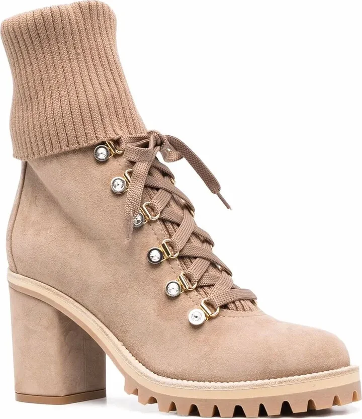 Ribbed-Knit Edge Boots - Image 2