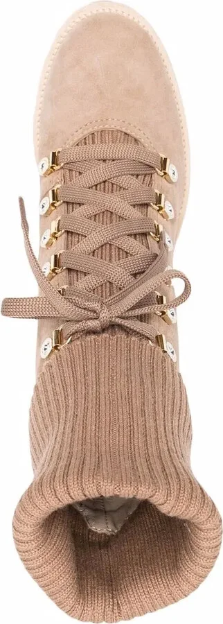 Ribbed-Knit Edge Boots - Image 4