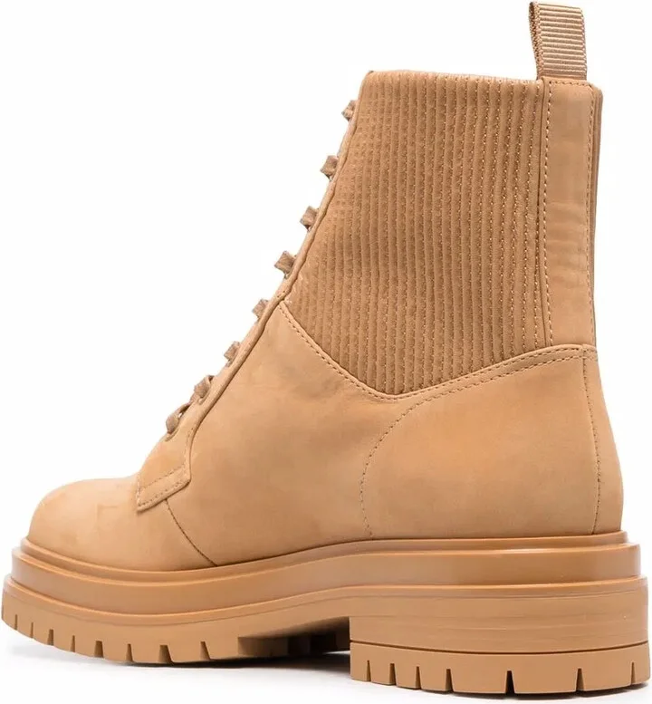 Ribbed-Panel Lace-Up Boots - Image 3