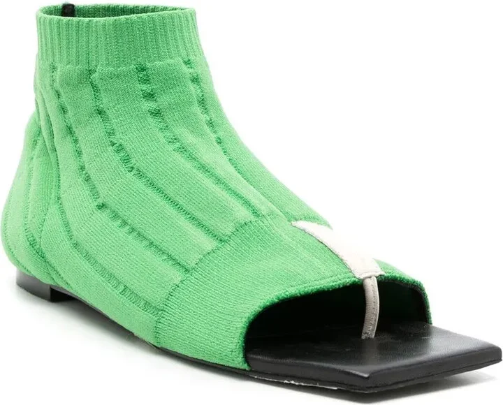 Ribbed-Sock Ankle Sandals - Image 2