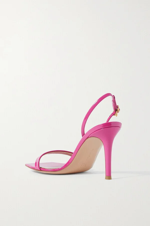 Ribbon 85 patent-leather slingback sandals - Image 3