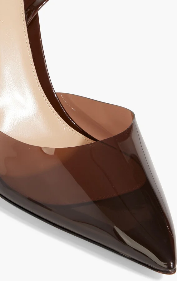 Ribbon 85 PVC and patent-leather slingback pumps - Image 4