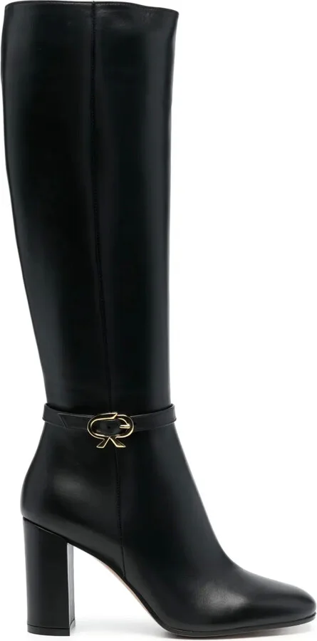 Ribbon 85mm leather boots