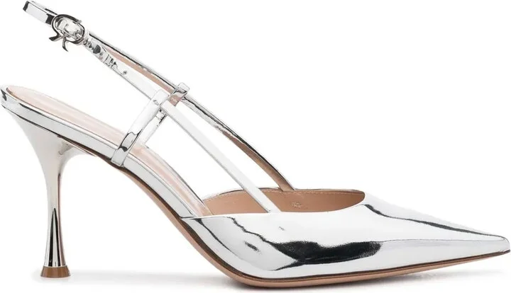 Ribbon 85mm slingback pumps