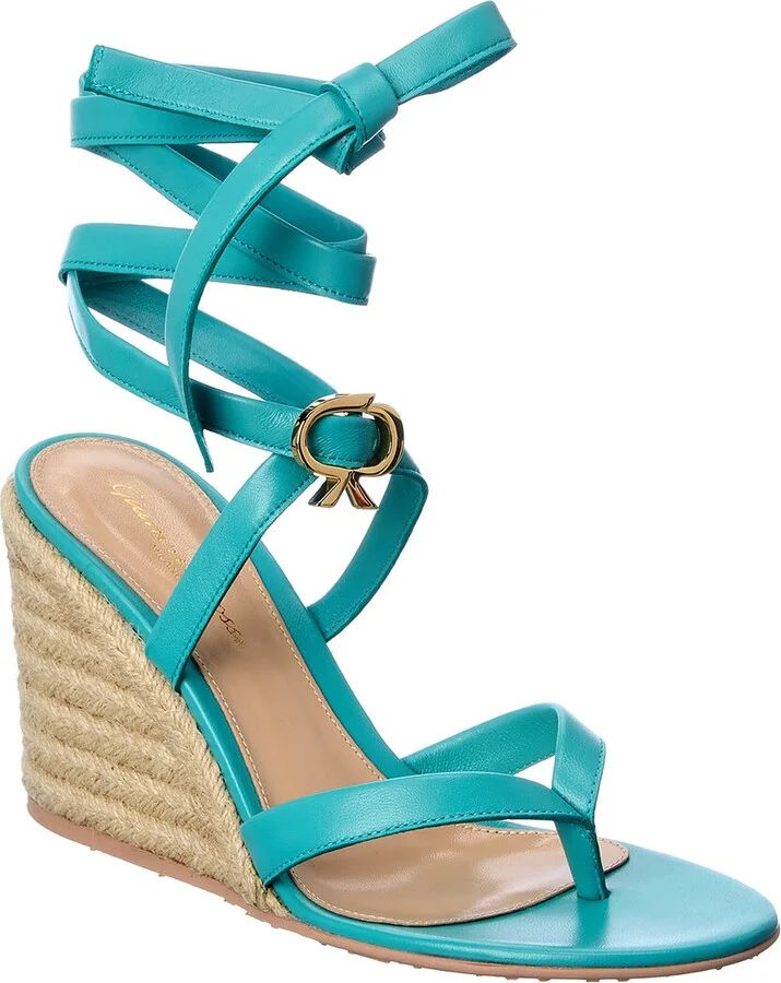 Ribbon Beachclub 85 Leather Wedge Sandal