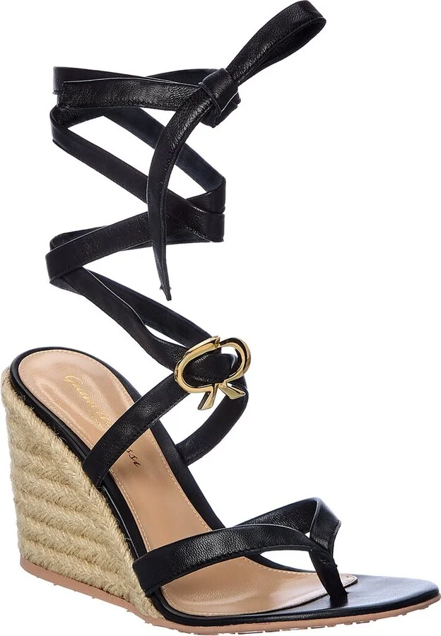 Ribbon Beachclub 85 Leather Wedge Sandal