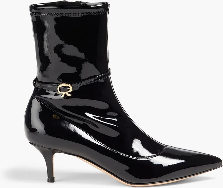 Ribbon Bootie 55 vinyl ankle boots