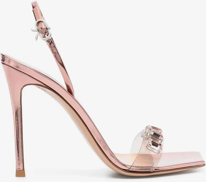 Ribbon Candy 105 Crystal Embellished Slingback Sandals