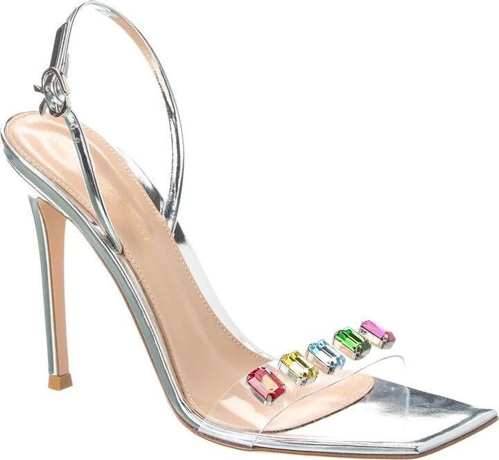 Ribbon Candy 105 Vinyl & Leather Slingback Sandal