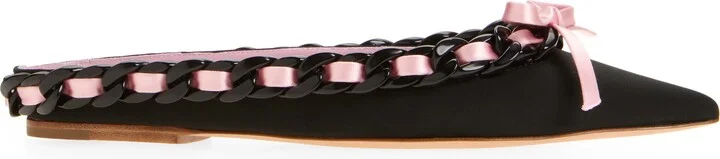 Ribbon & Chain Pointed Toe Mule - Image 3