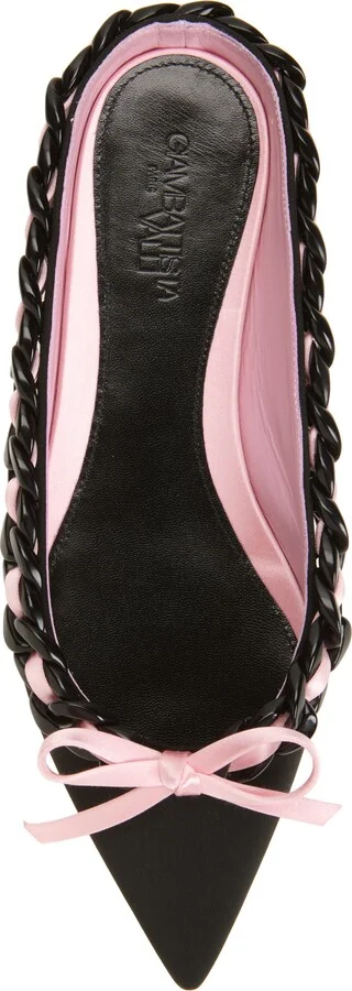Ribbon & Chain Pointed Toe Mule - Image 5