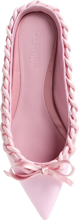 Ribbon & Chain Pointed Toe Mule - Image 11