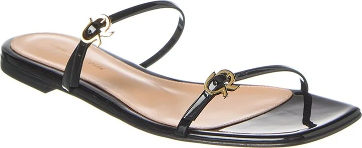 Ribbon Cruise Patent Sandal