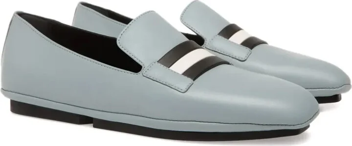 Ribbon-Detail Leather Loafers - Image 2