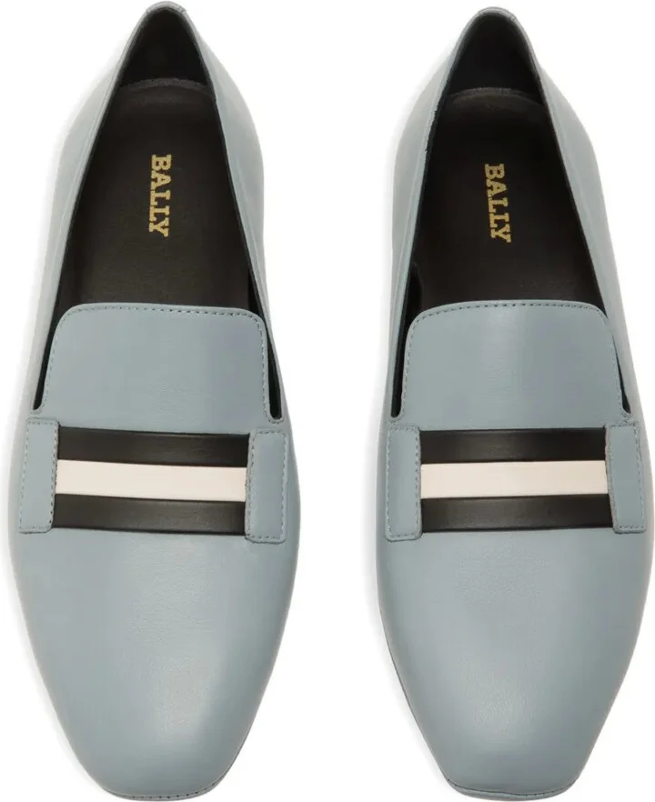 Ribbon-Detail Leather Loafers - Image 3