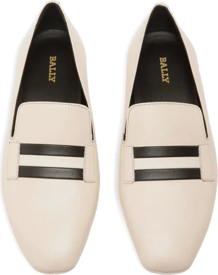 Ribbon-Detail Leather Slippers - Image 3