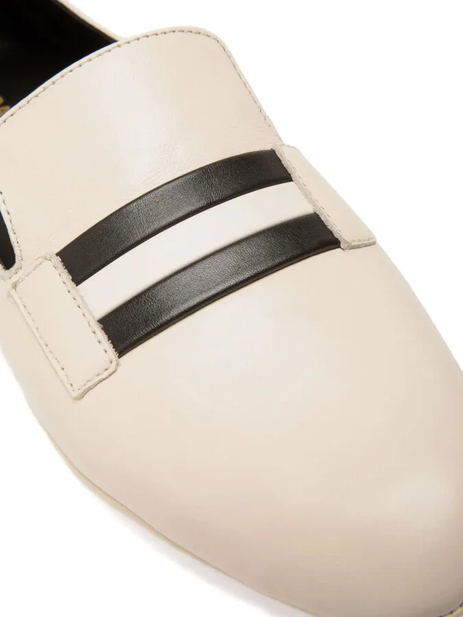 Ribbon-Detail Leather Slippers - Image 5